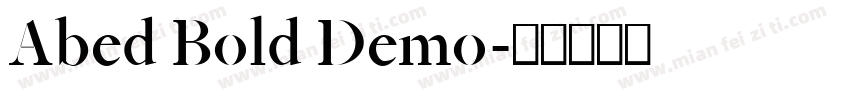 Abed Bold Demo字体转换